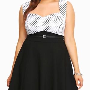 Torrid Polka Dot Asymmetrical Dress